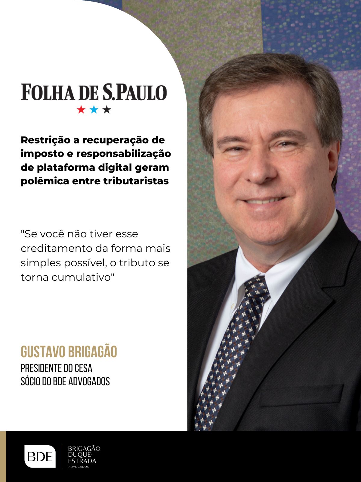 Gustavo Brigagão Reforma Tributária